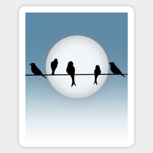 Birds on a Wire Sticker